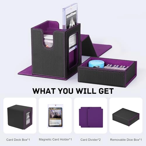 Trading Card Deck Box - Black/Red Modern