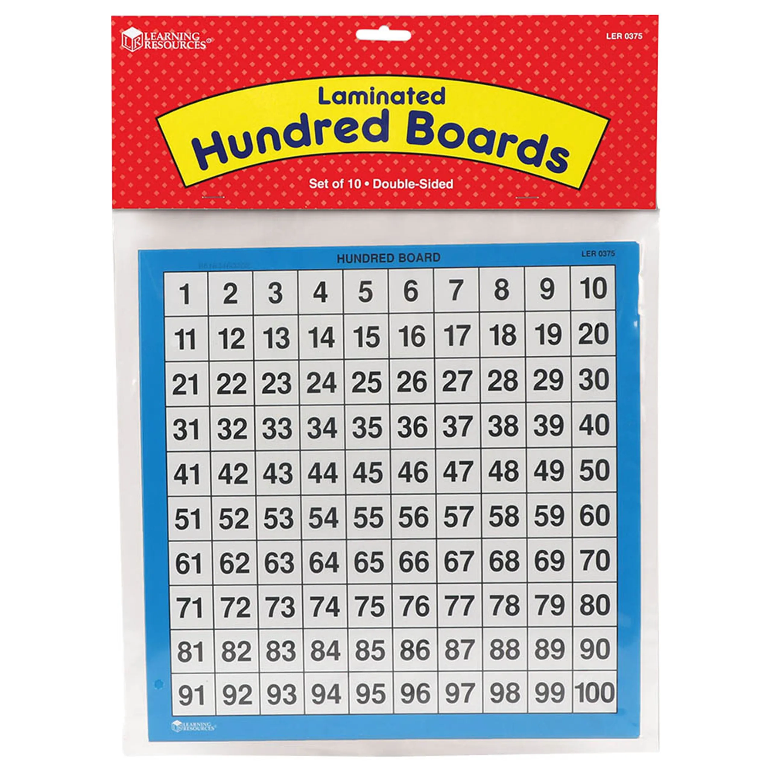 Learning Resources Wipe Clean Hundred Boards - Suitable for 5 years and above 10 pieces