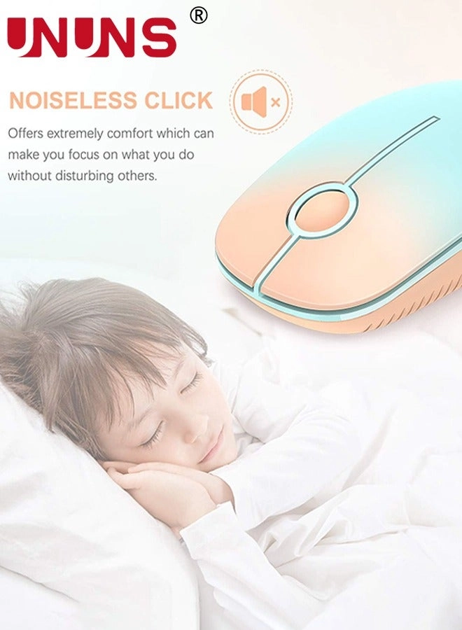 Cute Cartoon Pattern Slim Mouse - Wireless