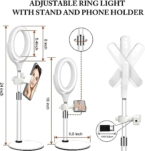 Computer Ring Light with Stand - 8''