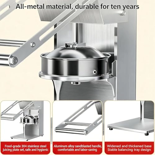 Manual Juicer Machine - Hand Press Detachable Design