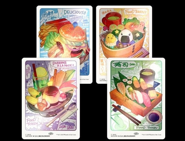 MTG Decks & More Secret Lair: Food Tokens - Oishii! (Foil Edition) - 4pcs