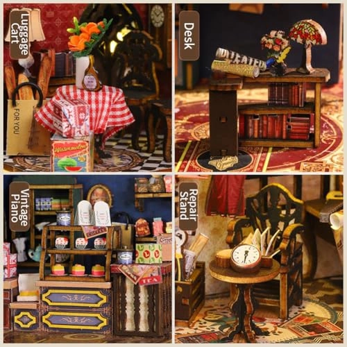 Miniature Dollhouse Kit - Mechanical Aesthetic Design 27.48 x 22.48 x 29.18 cm
