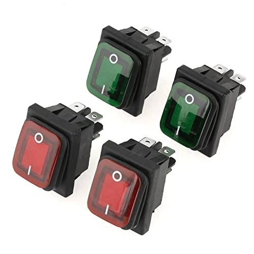 4 Pin 2 Position ON-OFF Rocker Switch - 4 pcs
