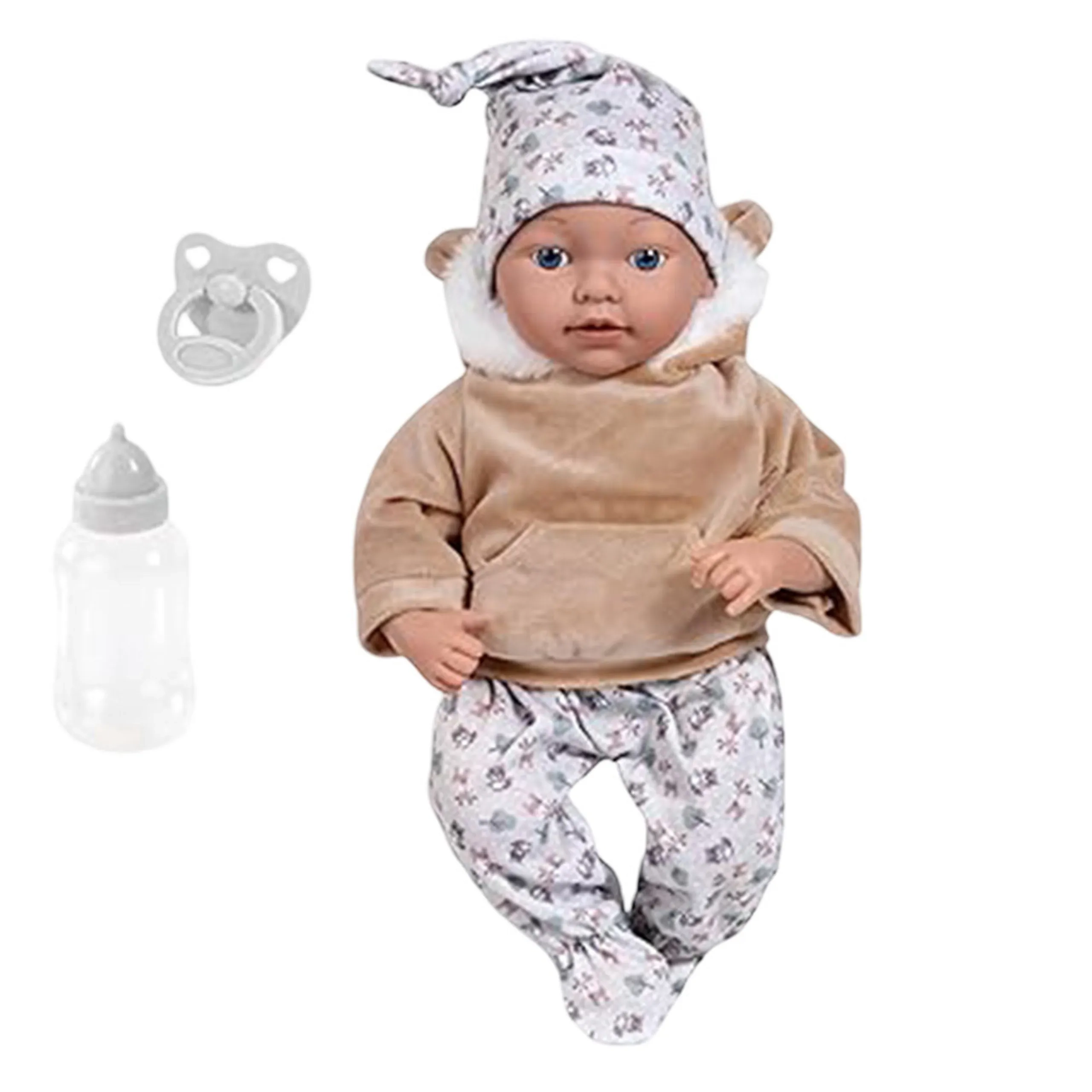 Reborn Baby Doll Playset - 38 cm Pink Ages 18 months+ Set