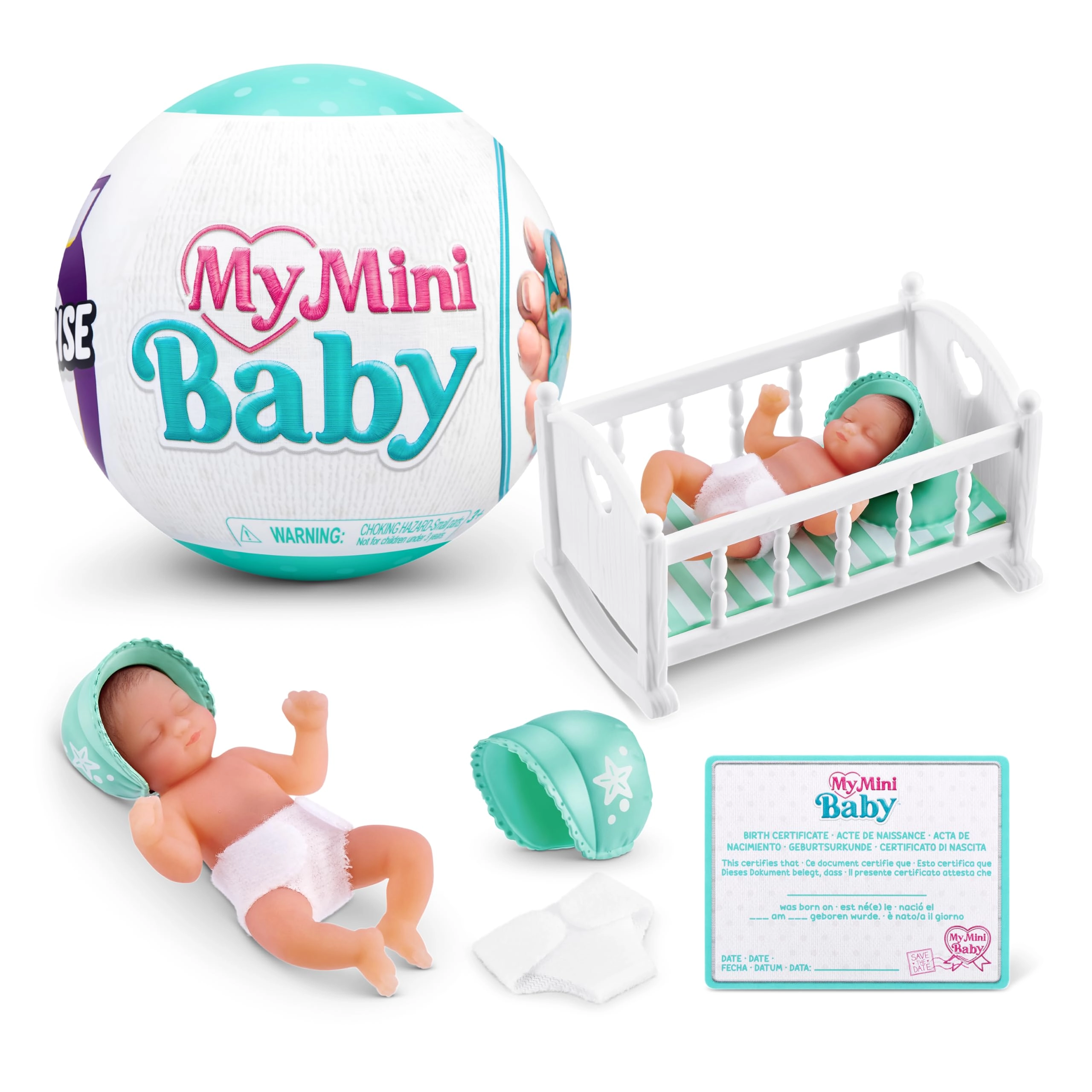 ZURU My Mini Baby Series 1 - Collectible Mystery Capsule Realistic Miniature Baby