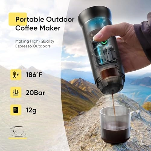 Portable Espresso maker - ground coffee NS capsules DG capsules