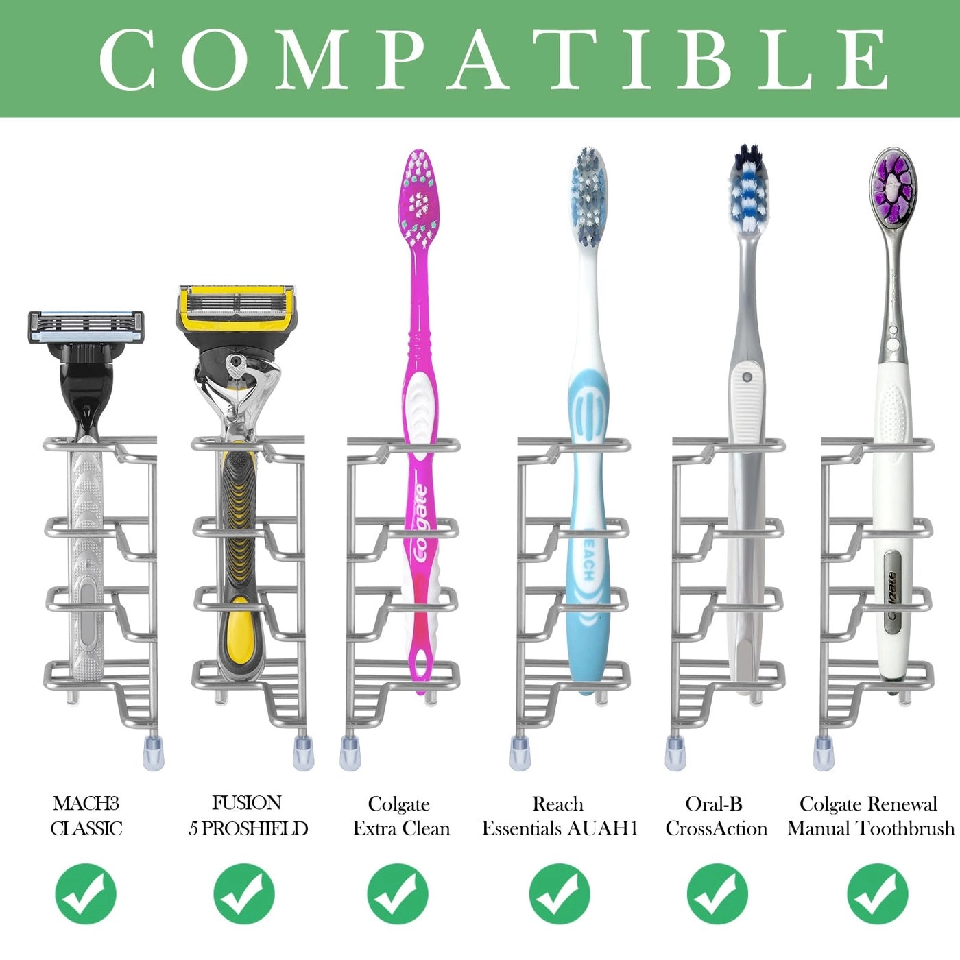 Electric Toothbrush Holder - 6 Slots