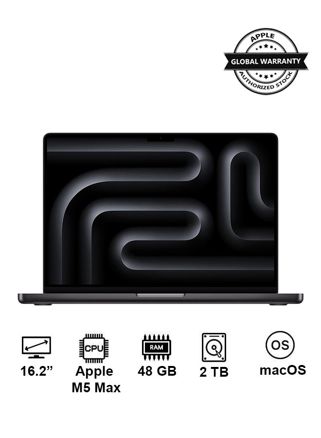 MacBook Pro - 16.2'' 2TB 48GB M5 Max Chip 14-Core CPU 40-Core GPU