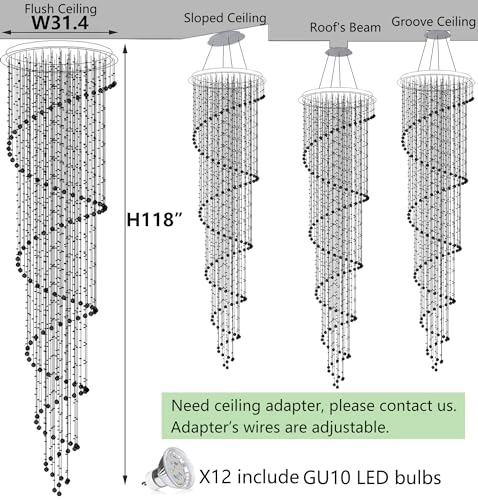 K9 Crystal Chandelier - 118-inch
