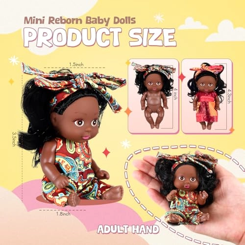 Reborn Baby Doll - 4 Inch Animal Clothes 4 Pcs Bundle