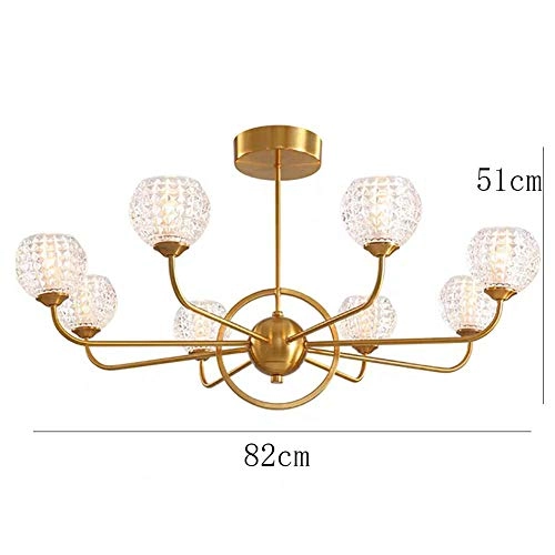 Sputnik Chandelier - Black and gold 10 head