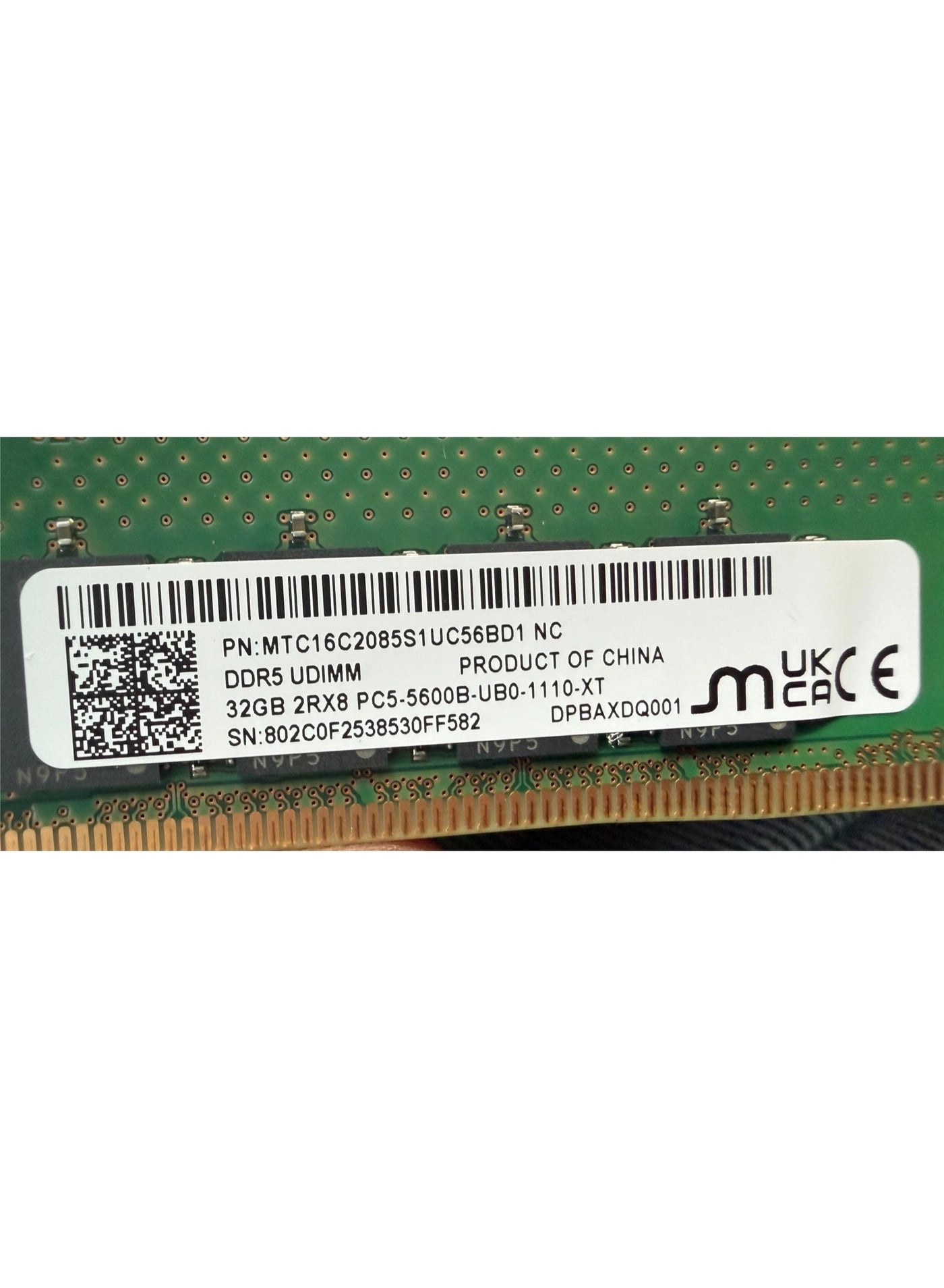 Micron CT32G56C46U5 - 32 GB 5600 MHz Desktop DDR5