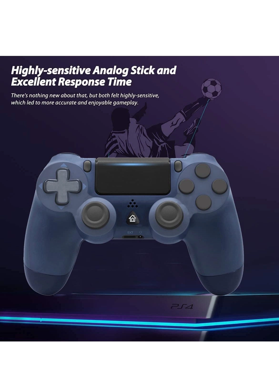 Wireless Remote Controller - Dark blue + Light blue PS4 PC Android