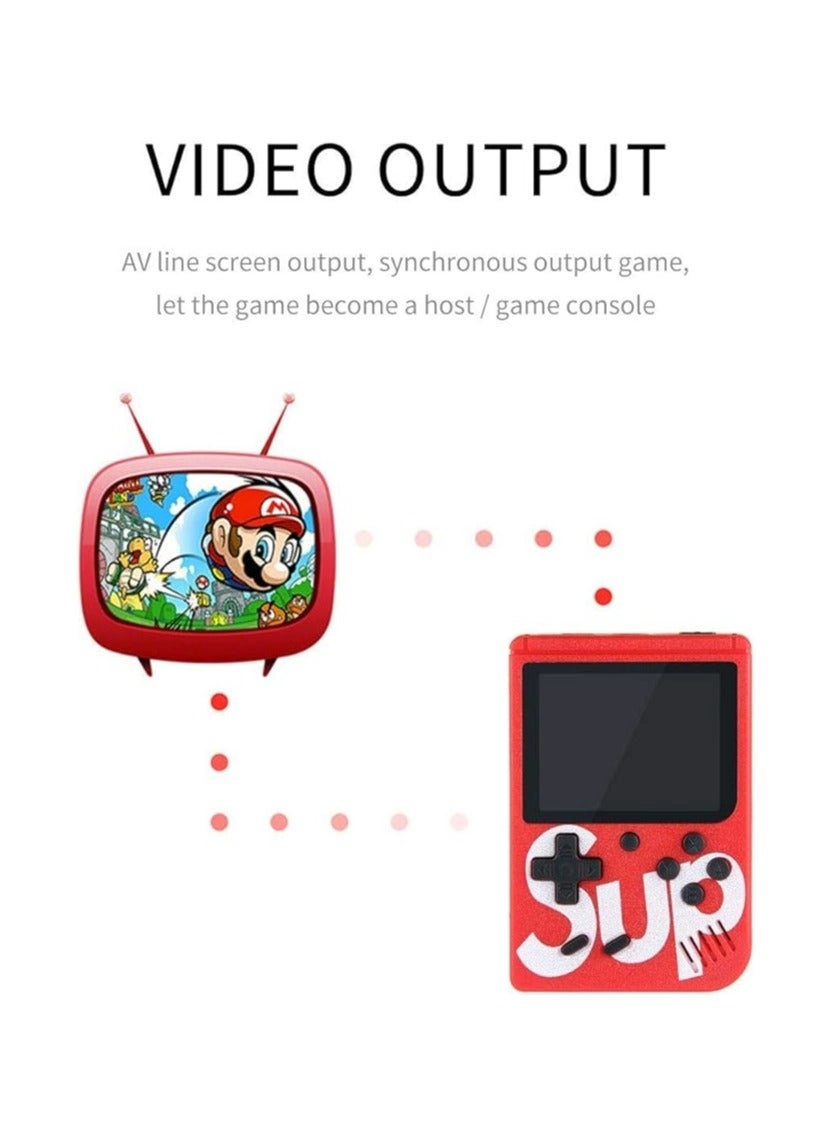 Handheld Game Console - 400 Built-in Games 3-Inch Color Screen Rechargeable Battery