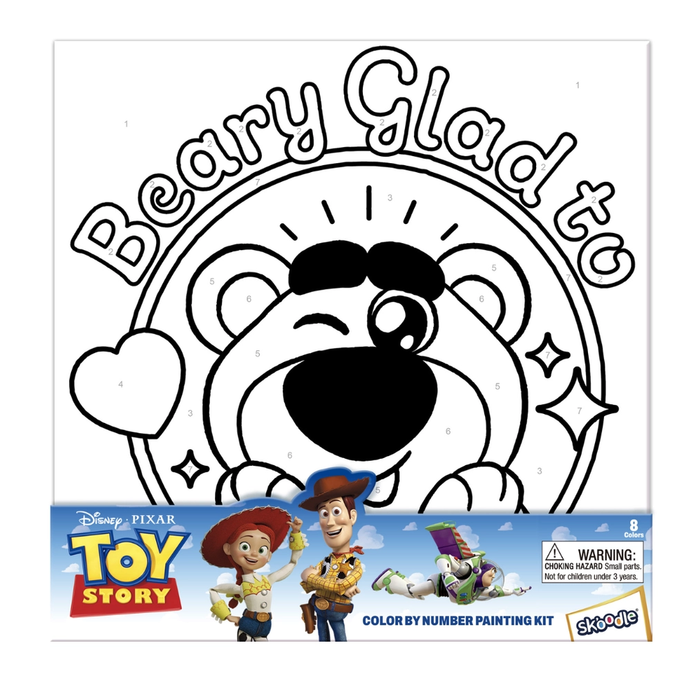 Disney Lotso Bear Color By Number Painting Kit - 11pcs 2 Painting Brushes