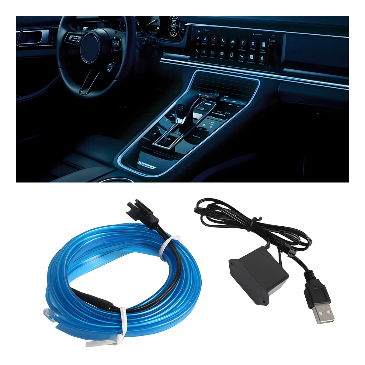hipopy EL Wire LED Strip Lights - 16FT
