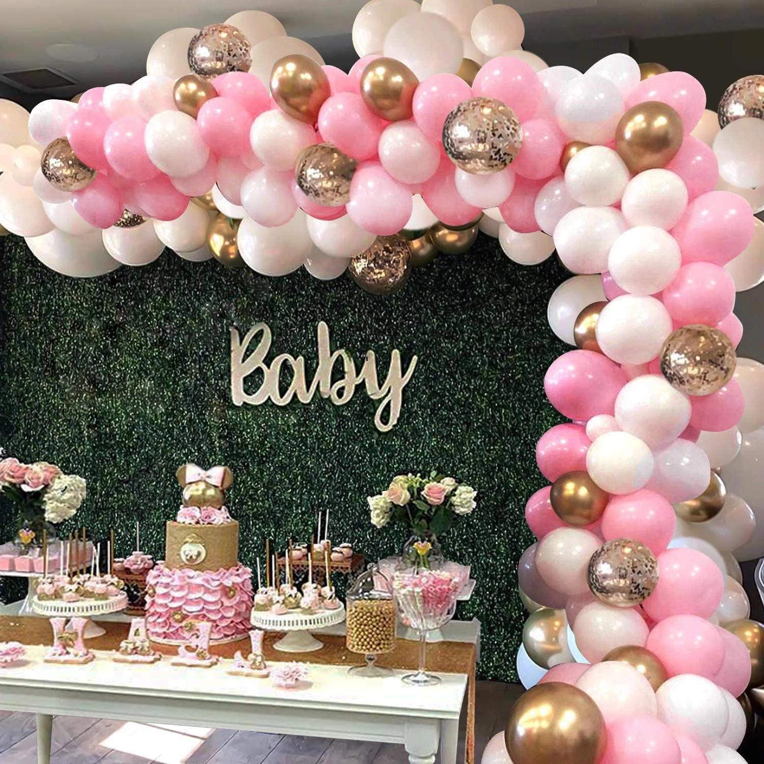 Party Time Trading LLC Balloon Arch Garland Kit - 124 Pieces Baby Shower