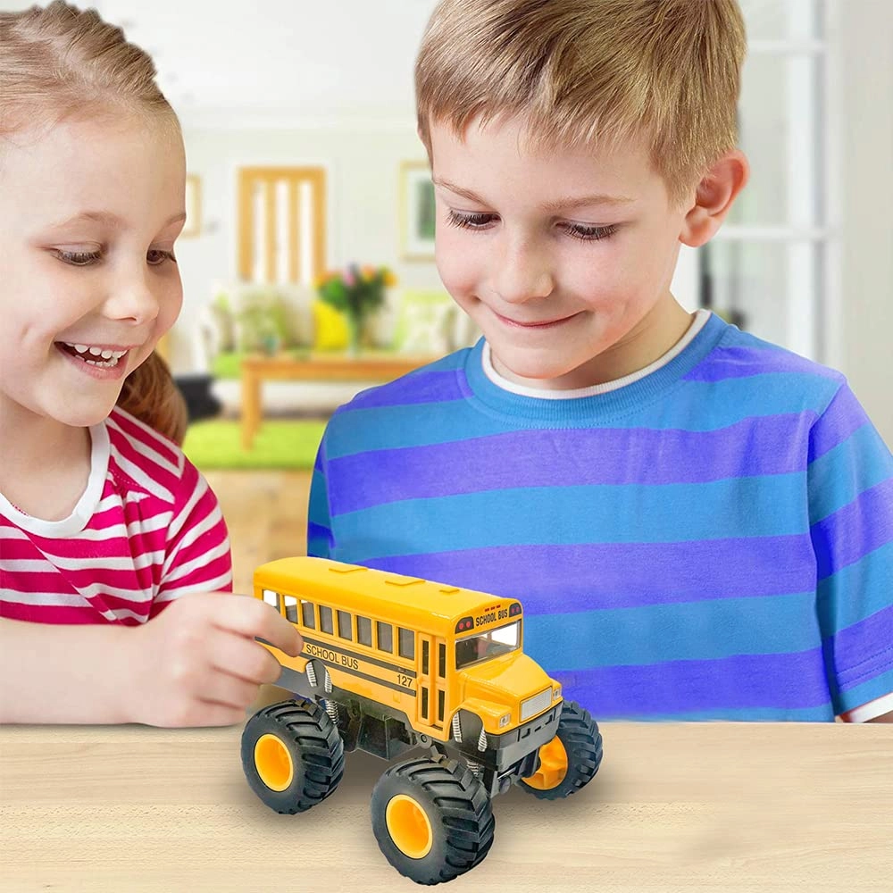 Pullback School Bus - 1:18 2 pcs