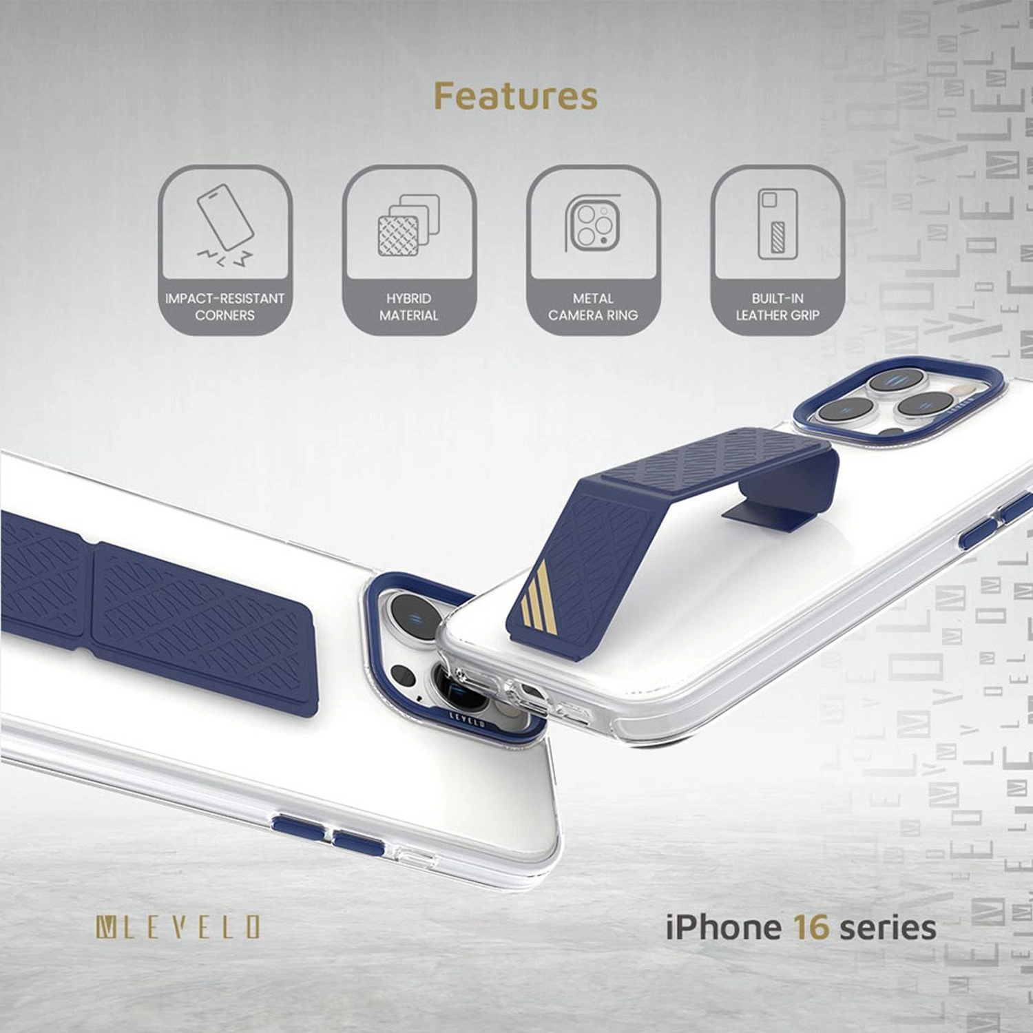 Morphix Clara Grip Case - Hybrid material with MagSafe for iPhone 16 Pro