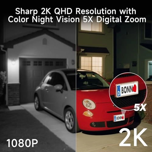 Wireless Outdoor Solar Security Camera 2K Pack