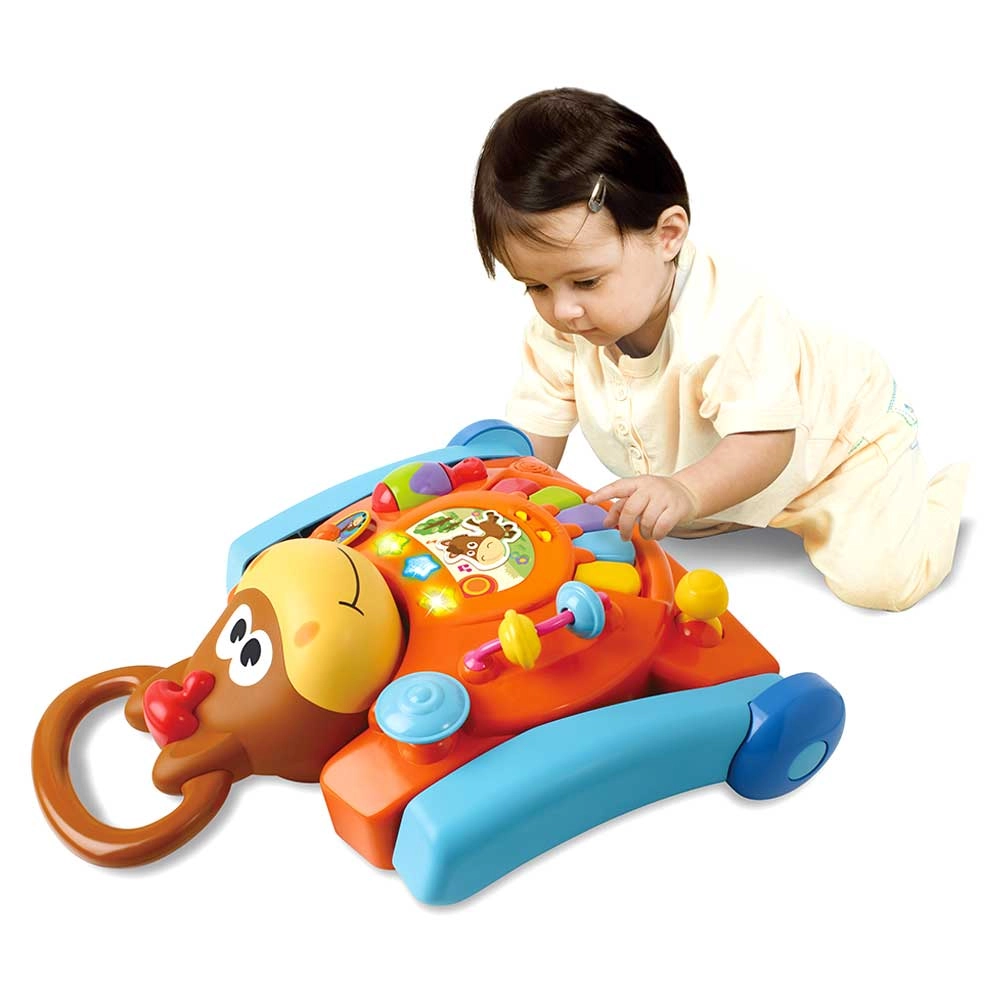 3 In 1 Twinkling Horse Table Walker - lights sounds music table legs fold