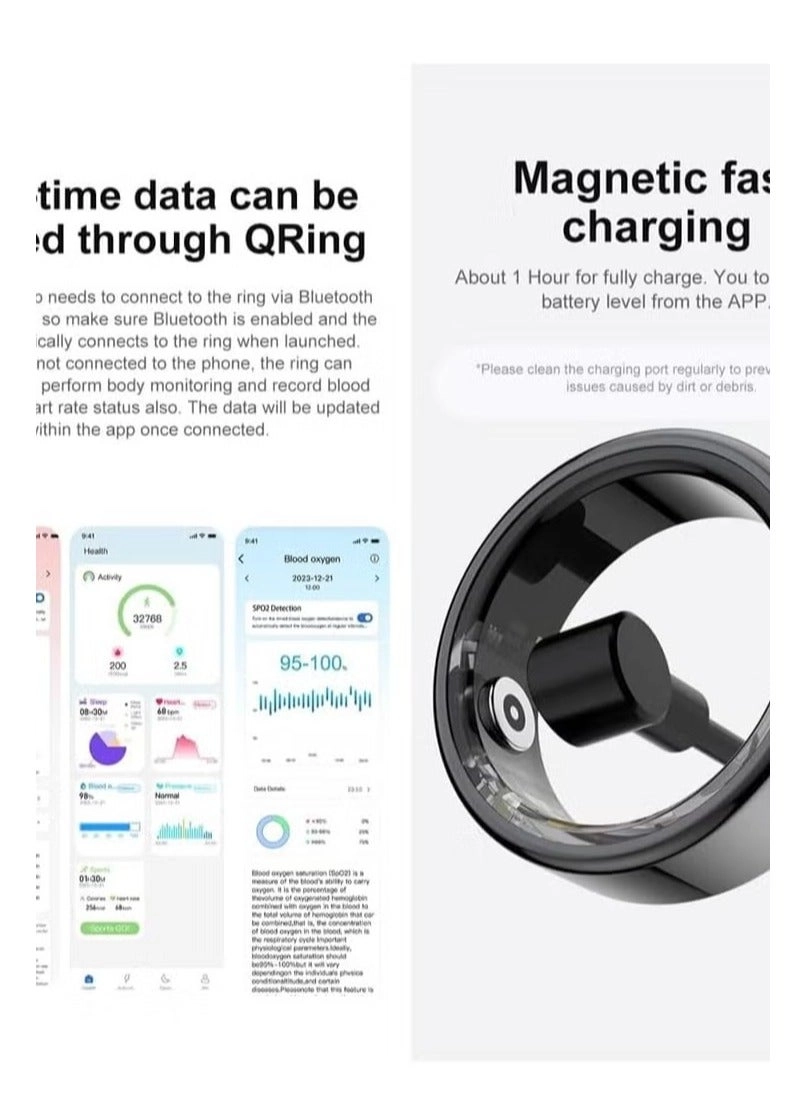 Smart Ring - Heart Rate Waterproof Black #11