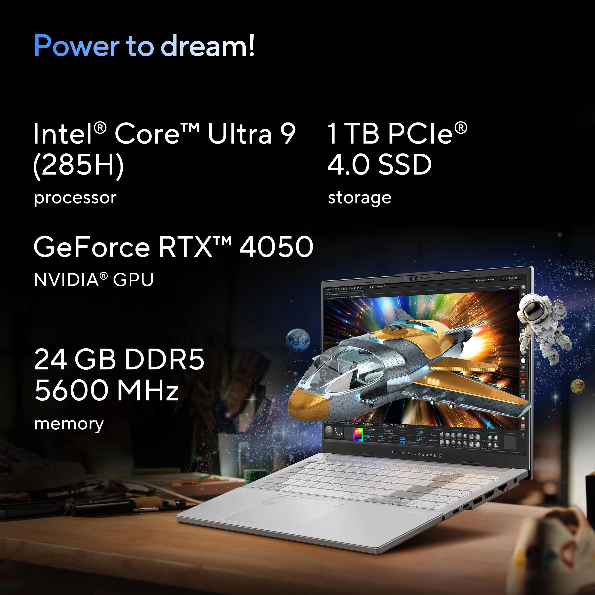 Vivobook Pro 15 N6506CU-MA034W - 15.6'' Core Ultra 9 285H 24GB DDR5 1TB SSD