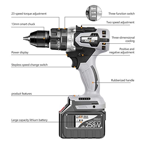 Angle Grinder - 900 RPM + Hammer - Rotary Hammer + Cordless Impact Wrench - Cordless 2 Battery + Cordless Drill