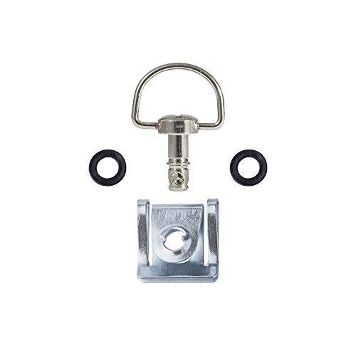 Quick Release D-Ring Race Fasteners - 17mm 10 Pack Chrome Silver