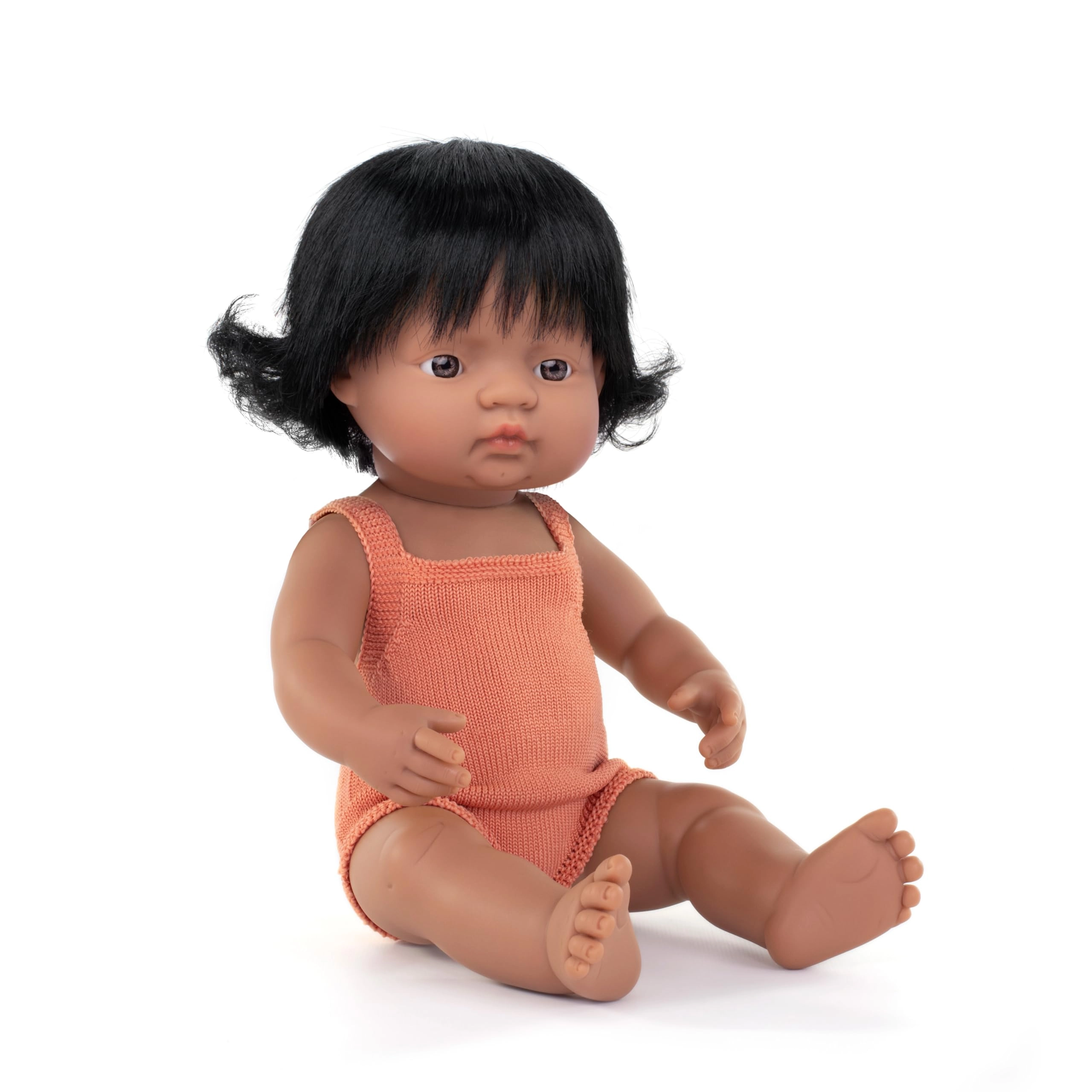 miniLAnD Baby Doll - 38cm Vinyl Salmon Rompers Ages 10 months+