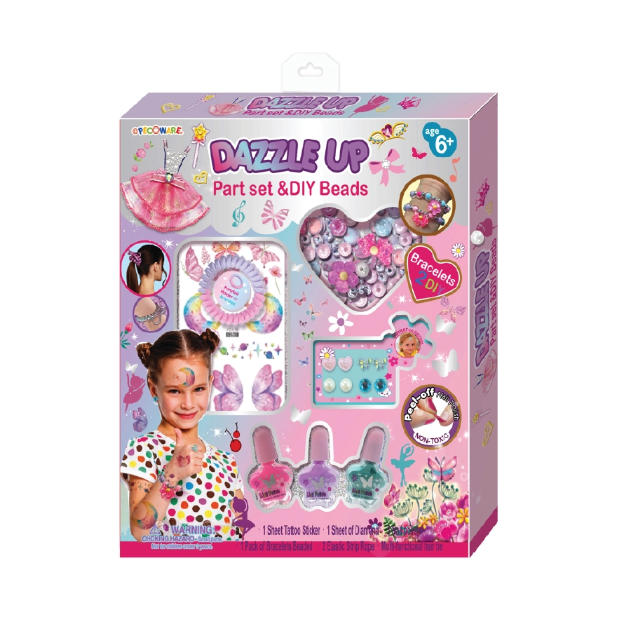 Pecaware Dazzle Up Part Set - Cosmetic kit for kids 6 years & above