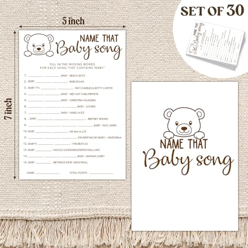 Baby Shower Games - English Adult 30pcs
