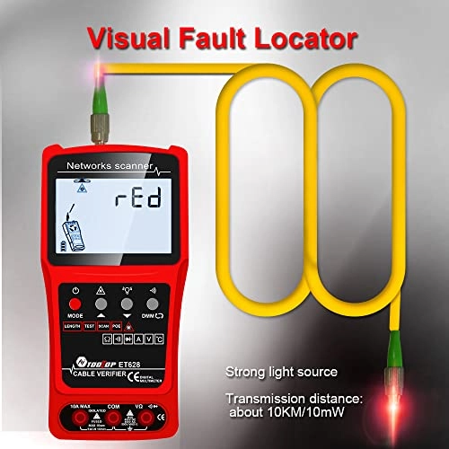 Handheld Portable 2in1 Network Cable Tester - LCD Display POE Test