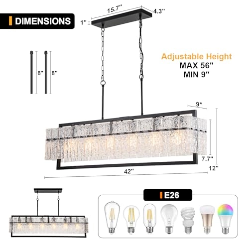 Large Rectangular Chandeliers