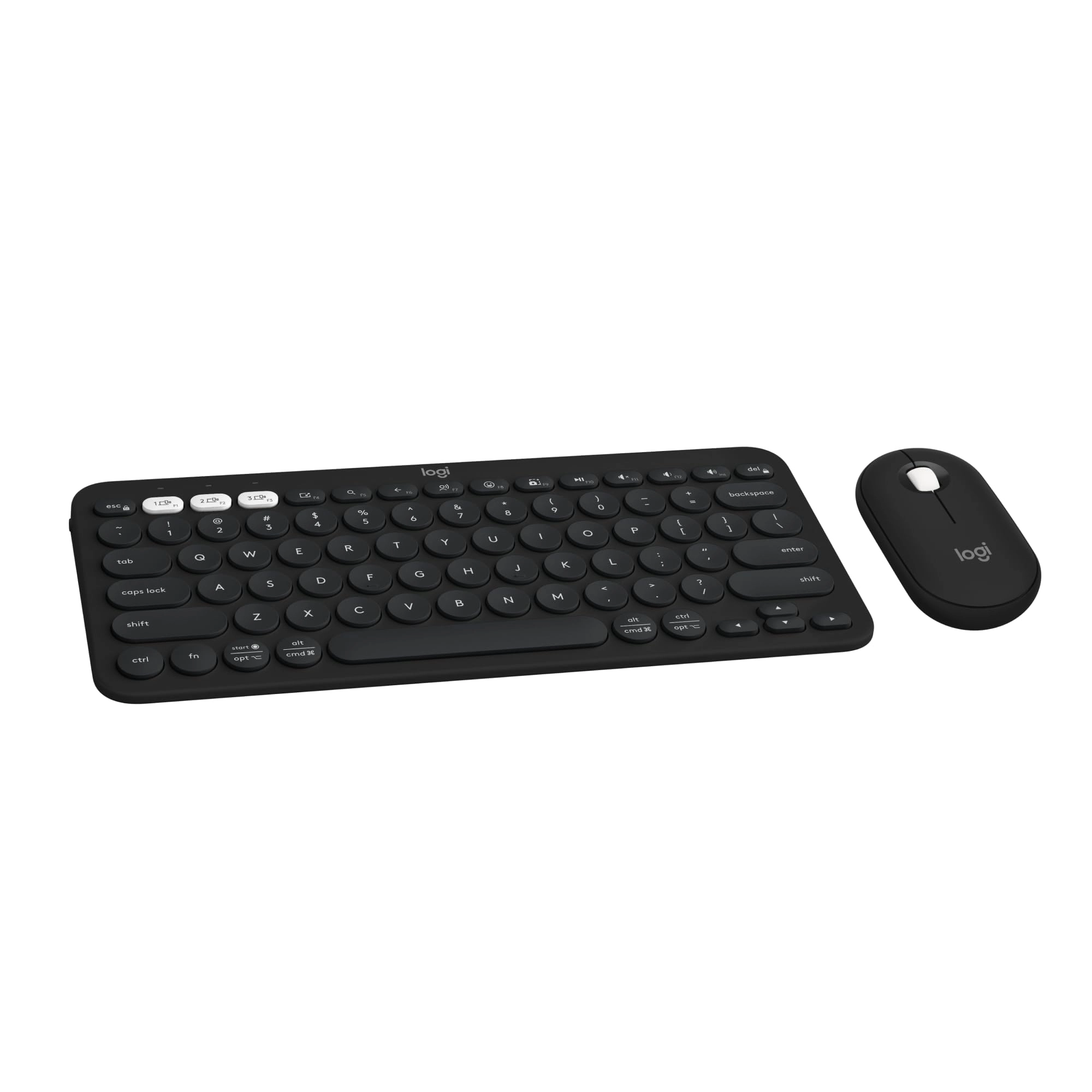 Logitech Pebble 2 Combo - QWERTY Battery Powered, Linux, Mac, Optical, PC