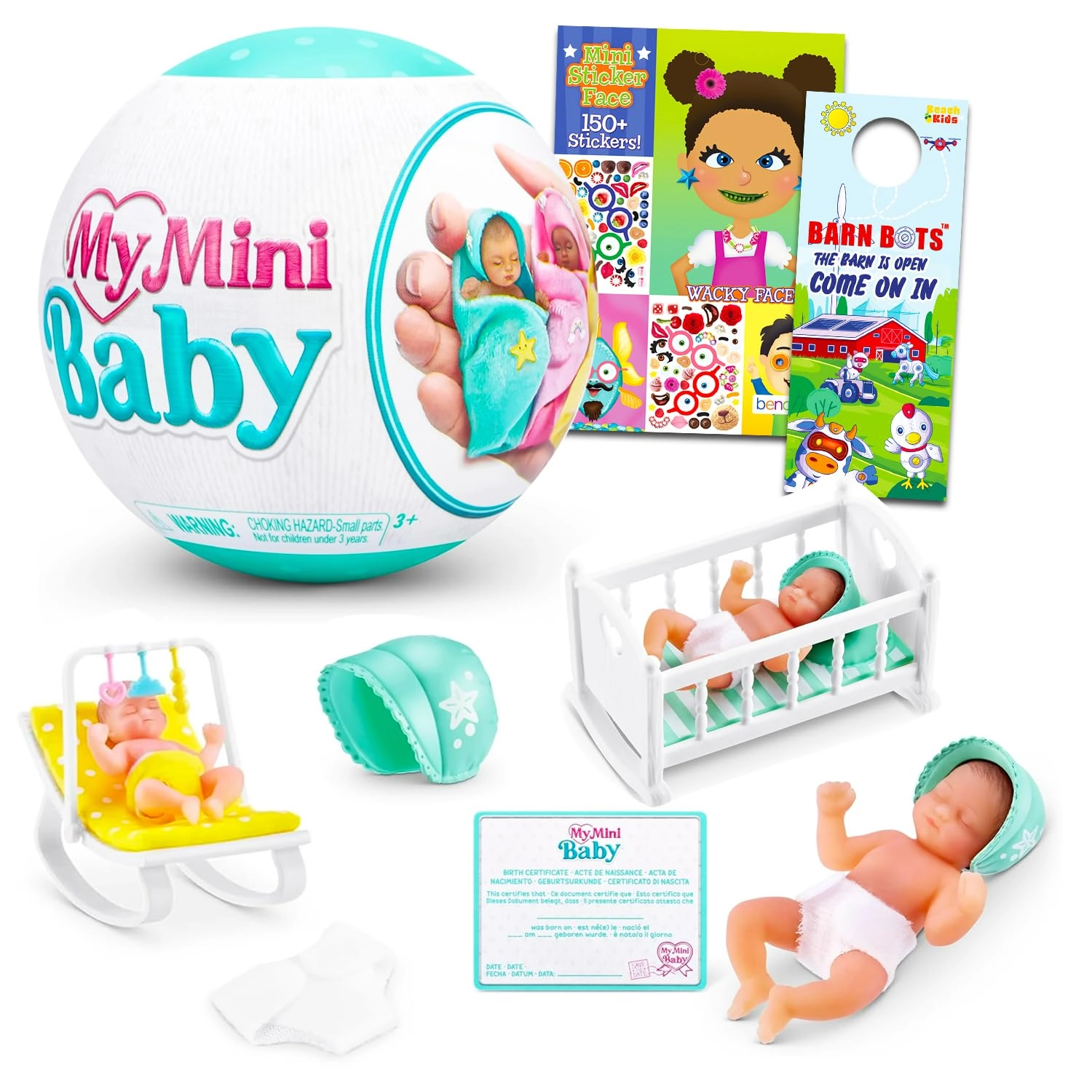 ZURU My Mini Baby Series 1 - Mystery Ball 5 Surprise Stickers
