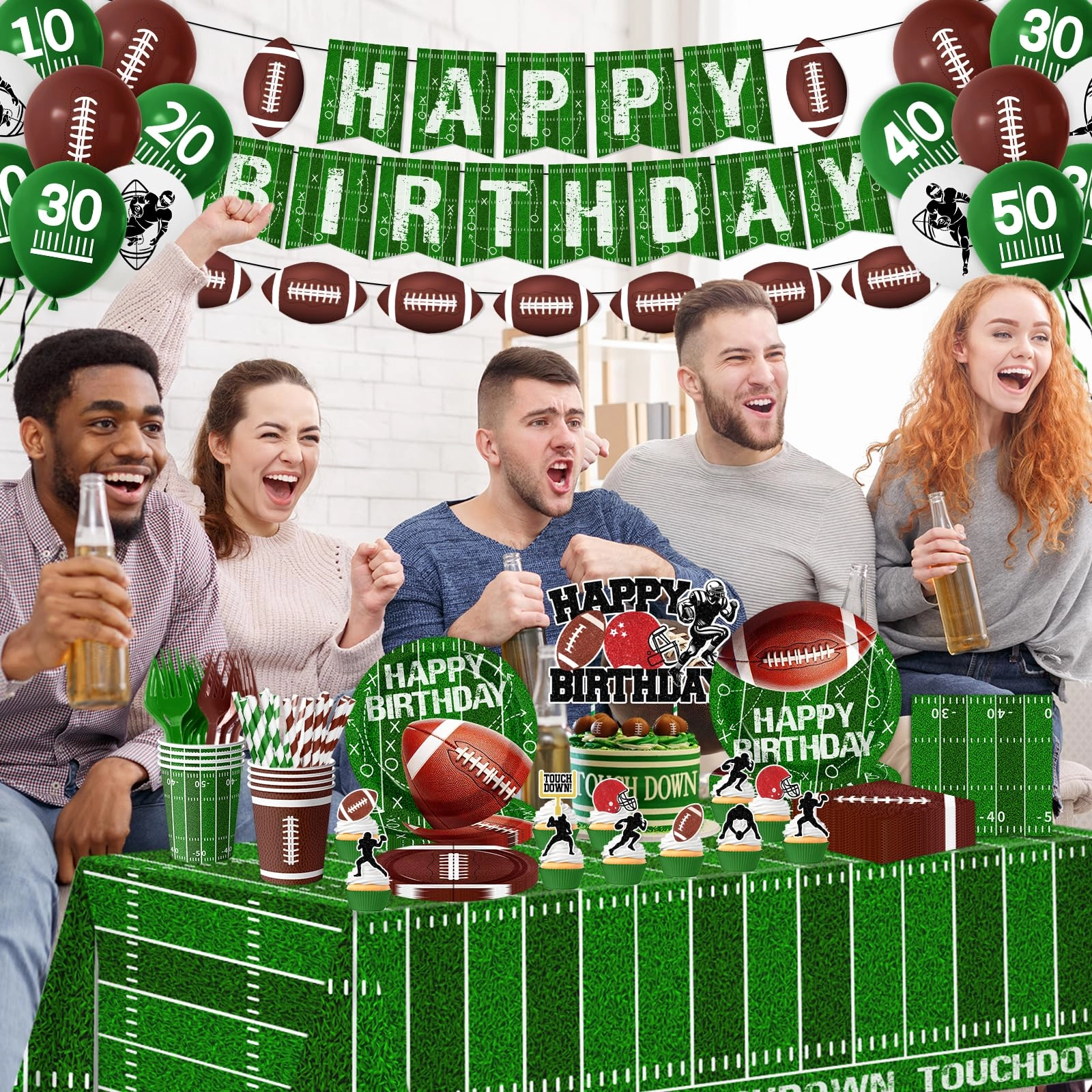 Football Party Tableware Set - 25 piece(s) Birthday