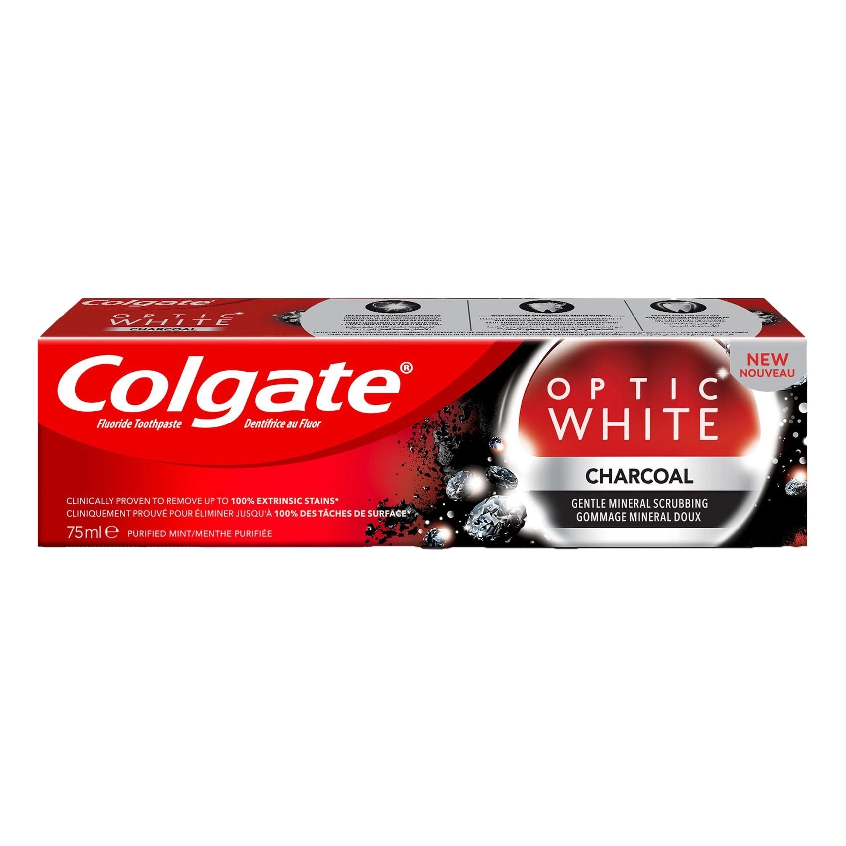 Optic White Charcoal Toothpaste 75ml