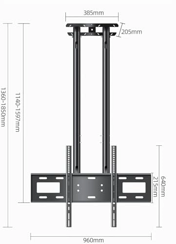 TV Ceiling Mount - 160kg 75-100 inch