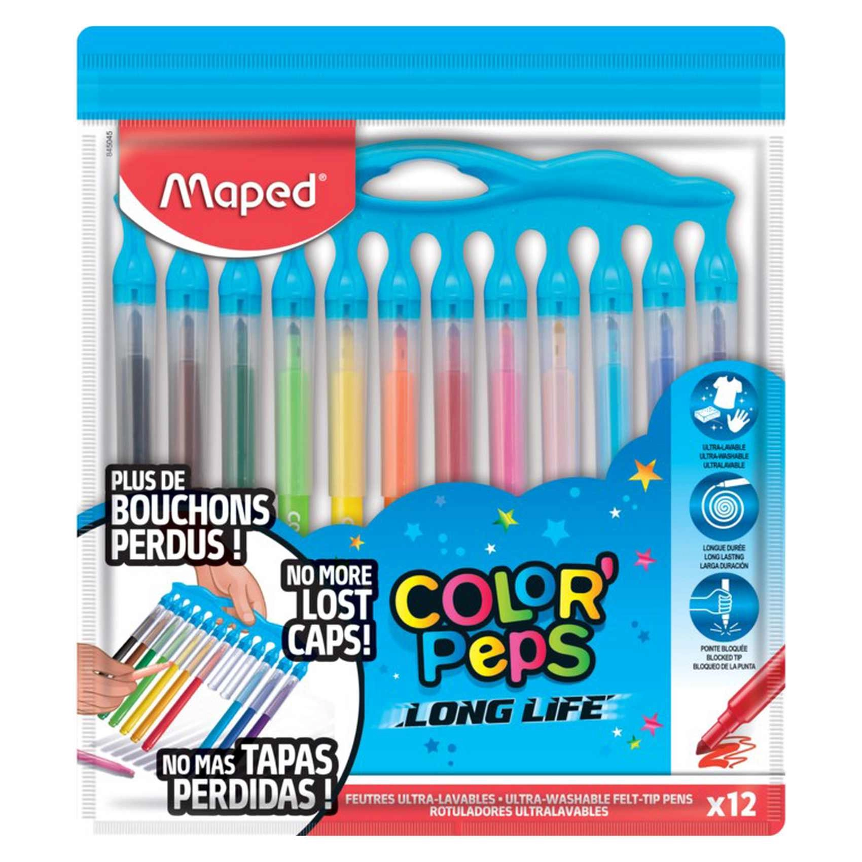 Maped Color Peps Felttip Monster - 12 Colors