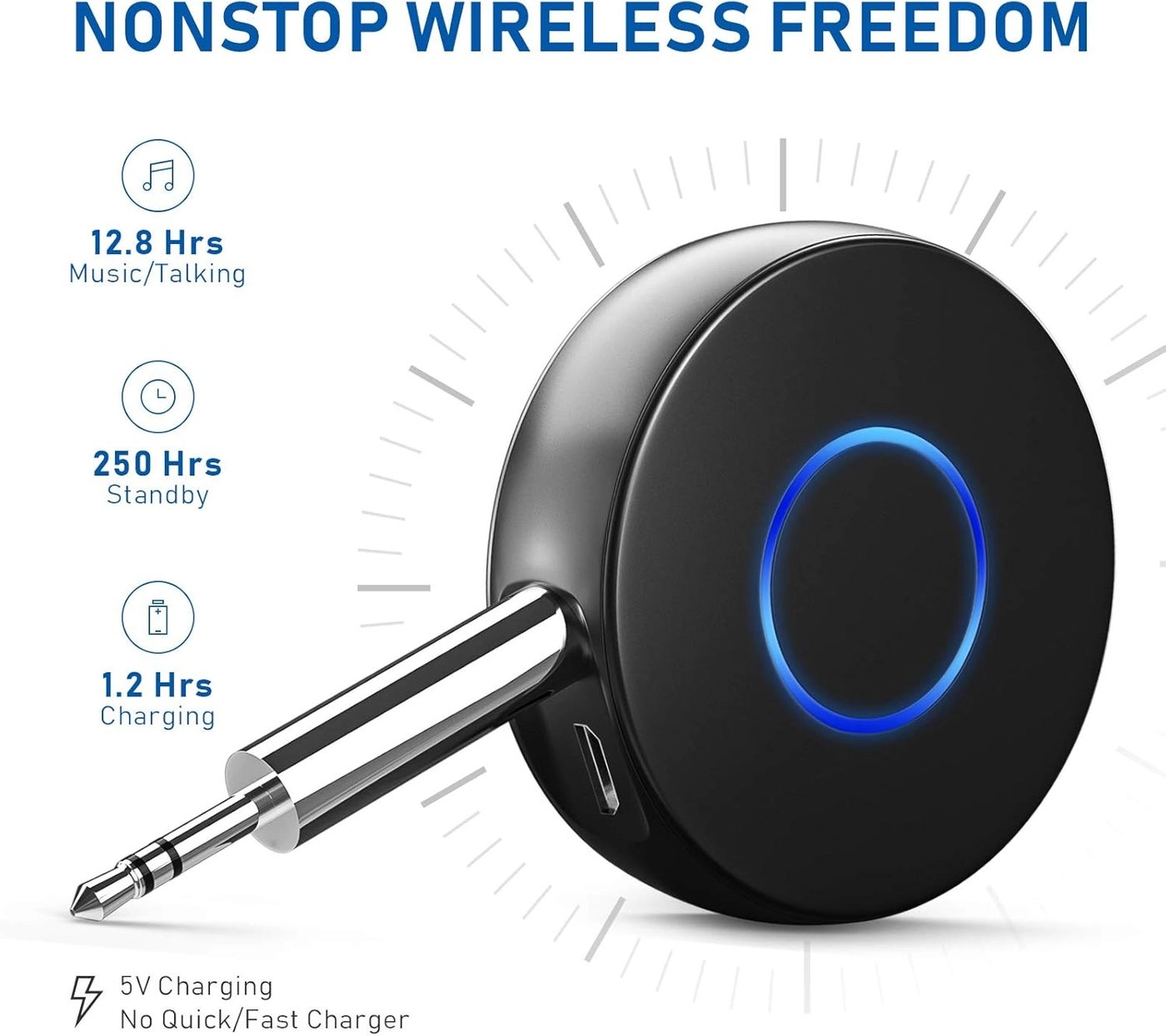 Bluetooth Receiver - Bluetooth 4.1 3.5mm battery