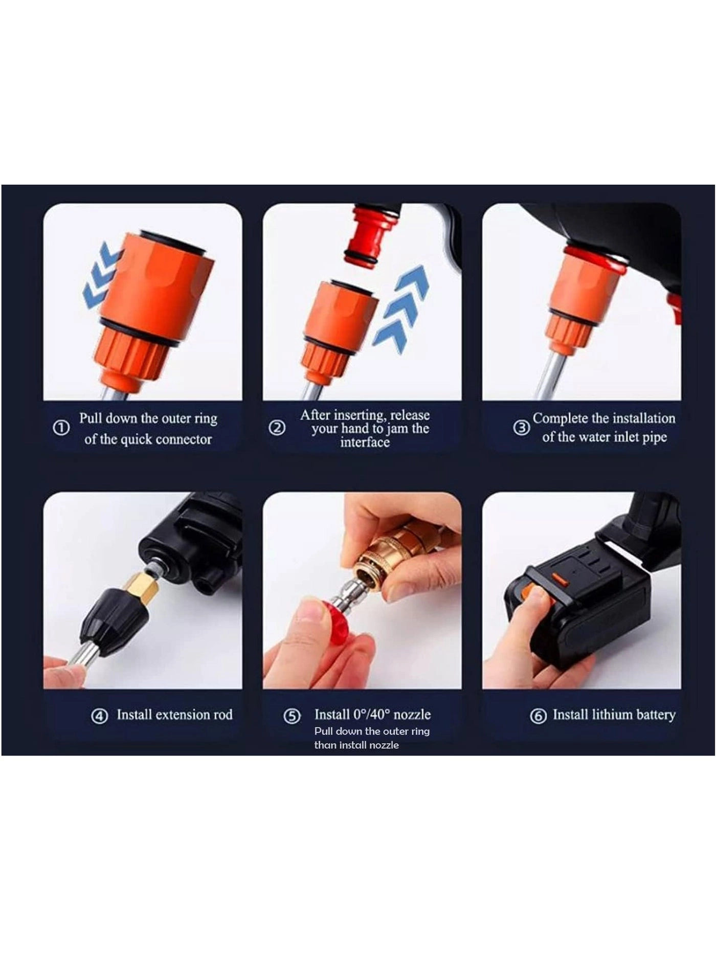 Cordless Portable Washer - 48V 200W 30Bar