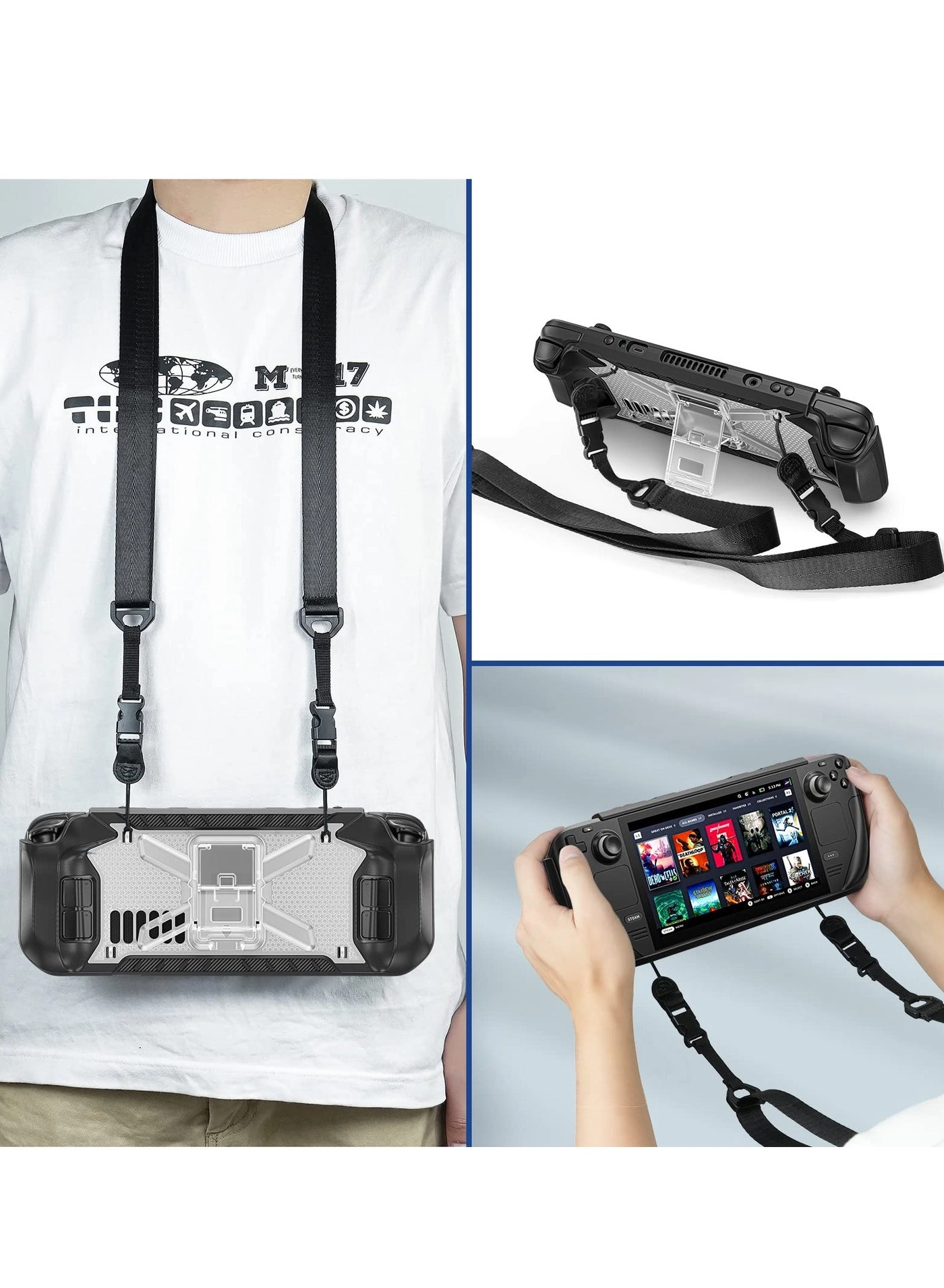 Protective Case for Steam Deck - Kickstand TPU Black