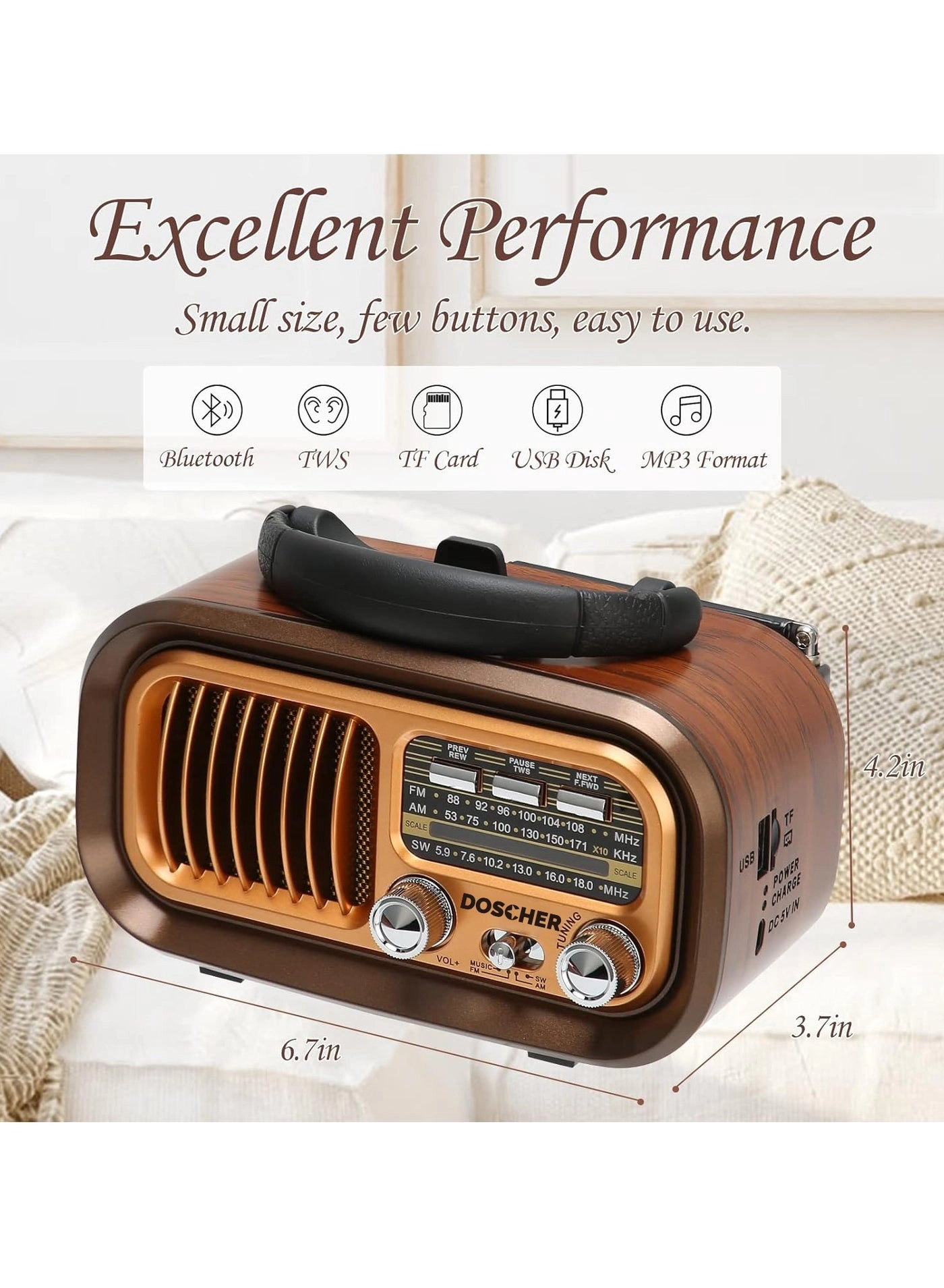 Retro Vintage Radio - Portable