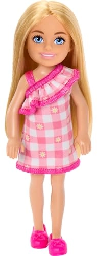 Chelsea Small Doll - 6-inch Blonde Hair Blue Eyes Pink Checked Dress