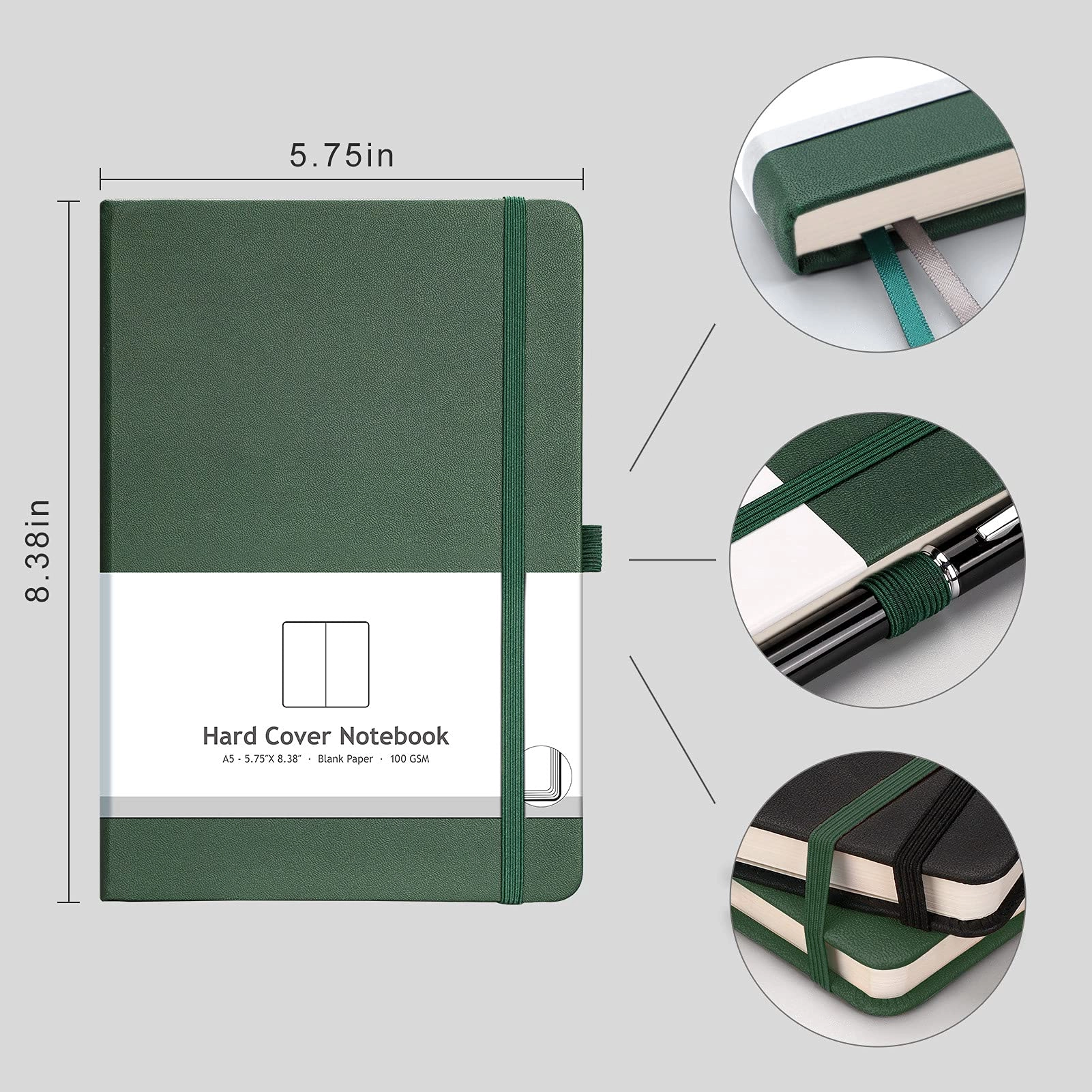 Blank Notebook A5 Hardcover - Blank 96 Sheets
