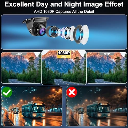 1080P Rear View Camera - Night Vision RCA Video Cable