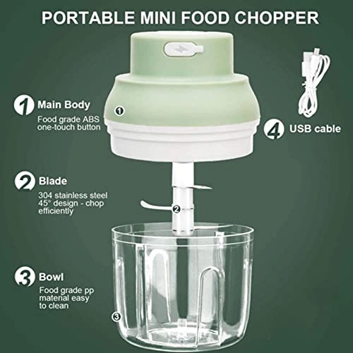 Electric Garlic Chopper - built-in lithium battery (1200mAh)