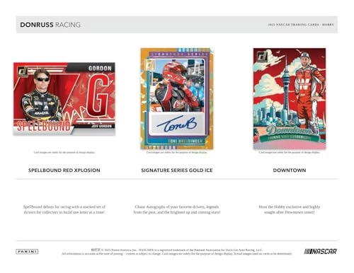 Donruss Racing Hobby Box - 3 Autograph or Memorabilia Cards 8 Cards per Pack